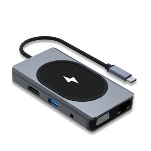 Hub cu 9 porturi diferite QHU666, incarcare wireless - ShopSee - Magazin online