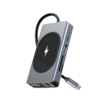 Hub cu 9 porturi diferite QHU666, incarcare wireless - ShopSee - Magazin online
