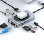 Hub cu 9 porturi diferite QHU666, incarcare wireless - ShopSee - Magazin online