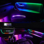 Set lumini auto ambientale, 18 piese, RGB, Bluetooth, aplicatie - ShopSee - Magazin online