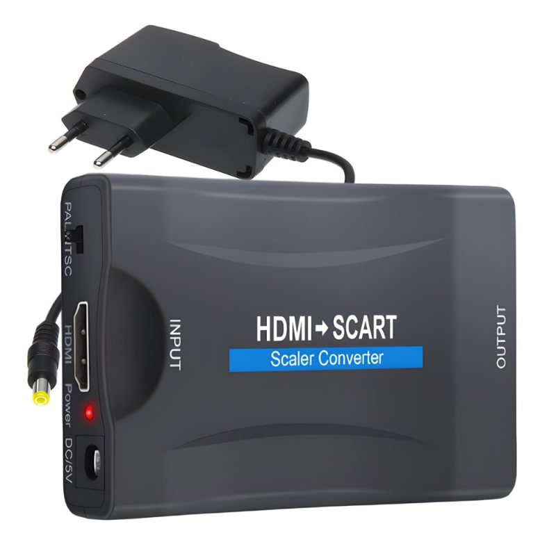 Adaptor V06 HDMI la SCART mama, 5V, alimentator - ShopSee - Magazin online