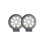 Set 2x Proiectoare auto rotunde, 27W, 9 Leduri - ShopSee - Magazin online