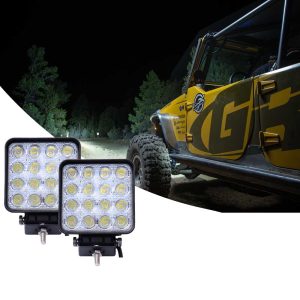 Set 2x Proiectoare patrate LED, 48W, IP67 - ShopSee - Magazin online