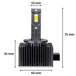 Set 2 x Becuri auto D1S LED, 6000K, 120W/set, 12V, canbus - ShopSee - Magazin online