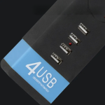 Prelungitor cu 3 prize si 4USB, E299, alb/negru - ShopSee - Magazin online