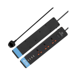 Prelungitor cu 3 prize si 4USB, E299, alb/negru - ShopSee - Magazin online