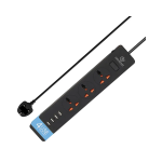 Prelungitor cu 3 prize si 4USB, E299, alb/negru - ShopSee - Magazin online