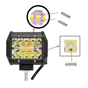 Set 2 Proiectoare auto LED, 120W/set, 2 moduri iluminare - ShopSee - Magazin online