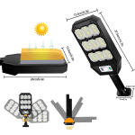 Lampa perete D217, incarcare solara, 279LED, senzor miscare - ShopSee - Magazin online