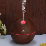 Umidificator ultrasonic LED, 130ml, aroma, maro inchis, 001 - ShopSee - Magazin online