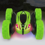 Masina sport verde de curse, cu telecomanda, 4 roti - ShopSee - Magazin online