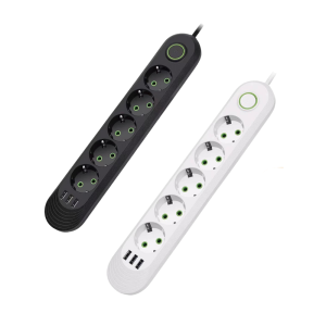 Prelungitor 2 metri, 5 prize, 3 x slot USB, doua modele, 2500W - ShopSee - Magazin online
