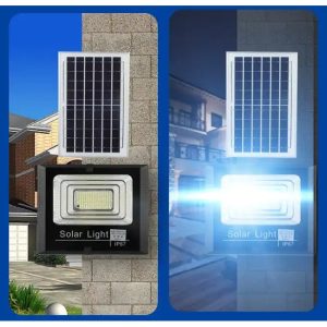 Proiector LED 500W, panou solar, telecomanda - ShopSee - Magazin online