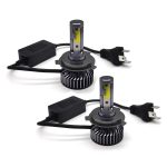 Set 2 Becuri auto H4, LED COB S, 2 faze, 100W/set, canbus, 6000K - ShopSee - Magazin online