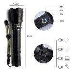 Lanterna LED cu zoom telescopic, reincarcabila, 50W, XHP70 - ShopSee - Magazin online