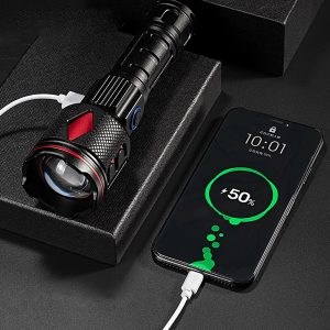 Lanterna LED 80W, zoom telescopic, reincarcabila - ShopSee - Magazin online