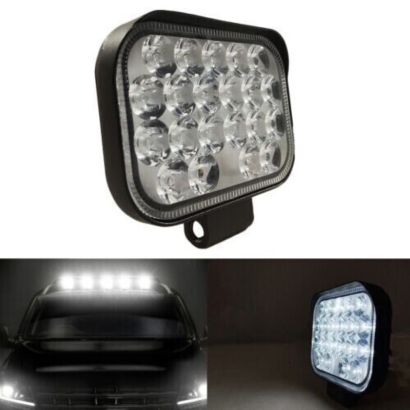 Set 2 proiectoare 21LED, 12/24V, 126W/set, 6000K, IP67 - ShopSee - Magazin online