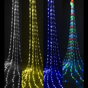 Instalatie tip perdea luminoasa, 3x3m, 400LED, diverse culori - ShopSee - Magazin online