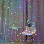 Instalatie tip perdea luminoasa, 3x3m, 400LED, diverse culori - ShopSee - Magazin online