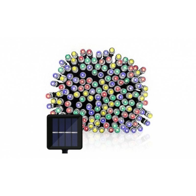Instalatie solara 100LED, 10 metri, multicolor, panou solar - ShopSee - Magazin online