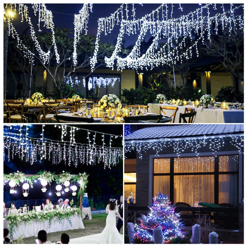 Instalatie luminoasa tip turturi, solara, 12 m, 3 modele - ShopSee - Magazin online