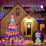 Instalatie solara tip turturi cu varf stea, 3,5 m, 350LED - ShopSee - Magazin online