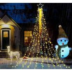 Instalatie solara tip turturi cu varf stea, 3,5 m, 350LED - ShopSee - Magazin online