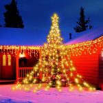 Instalatie solara tip turturi cu varf stea, 3,5 m, 350LED - ShopSee - Magazin online