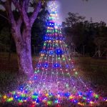 Instalatie solara tip turturi cu varf stea, 3,5 m, 350LED - ShopSee - Magazin online