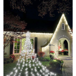 Instalatie solara tip turturi cu varf stea, 3,5 m, 350LED - ShopSee - Magazin online