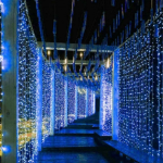 Instalatie luminoasa tip perdea exterior, 9x1m, 384LED, IP44 - ShopSee - Magazin online