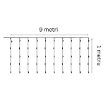 Instalatie luminoasa tip perdea exterior, 9x1m, 384LED, IP44 - ShopSee - Magazin online