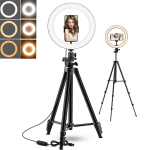 Lampa circulara cu trepied, 3 faze lumina, 22 inch - ShopSee - Magazin online