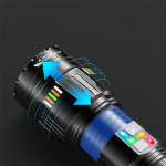 Lanterna de mana multifunctionala cu laser LED, IP65, USB - ShopSee - Magazin online