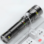 Lanterna de mana multifunctionala cu laser LED, IP65, USB - ShopSee - Magazin online