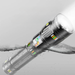 Lanterna de mana multifunctionala cu laser LED, IP65, USB - ShopSee - Magazin online