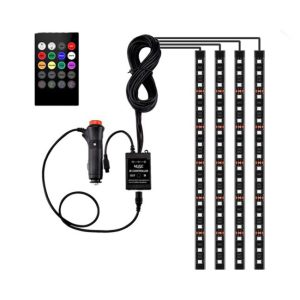 Set 4 benzi LED RGB, 32cm, telecomanda - ShopSee - Magazin online