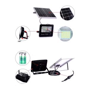Proiector LED cu panou solar, telecomanda, 60W - ShopSee - Magazin online