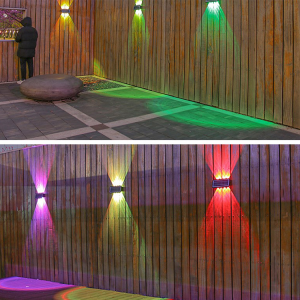 Lampa solara de perete 4LED RGB, senzor de miscare - ShopSee - Magazin online