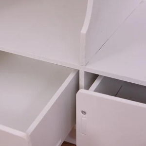 Dulap cu 2 sertare, organizator cosmetice, alb, PVC - ShopSee - Magazin online