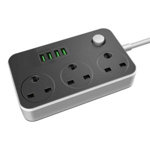 Prelungitor universal, 3 prize, 4 USB, 1.8m - ShopSee - Magazin online