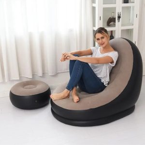 Set fotoliu si taburet gonflabil, pompa electrica, PVC, 2 modele - ShopSee - Magazin online