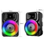 Boxa portabila cu microfon ZQS8147, 45W PMPO, BT/FM/USB/AUX, RGB - ShopSee - Magazin online