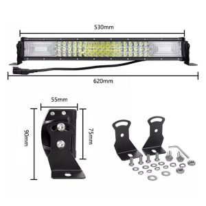 Proiector auto LED 90LED, 288W, 12/24V, 6000K, 4800lm, 53cm - ShopSee - Magazin online