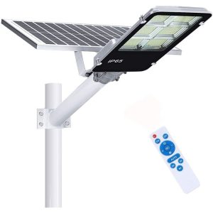 Lampa solara LED cu telecomanda si suport prindere, 300W - ShopSee - Magazin online
