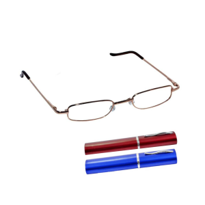 Ochelari pentru citit, rama aurie, toc clips inclus, 1+1 gratis - ShopSee - Magazin online