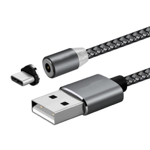 Cablu incarcare magnetic LED, Android, iOS, tip C, negru - ShopSee - Magazin online