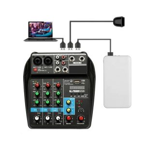 Mixer profesional cu 4 canale, USB, Bluetooth, QSK740 - ShopSee - Magazin online