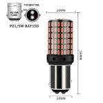Set 2 becuri auto 1157 BAY15D, 2 faze, lumina rosie, P21/5W, 12V - ShopSee - Magazin online