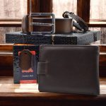 Set portofel si curea din piele naturala, bratara, cutie cadou - ShopSee - Magazin online